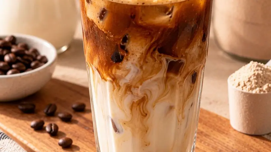 Café gelado proteico